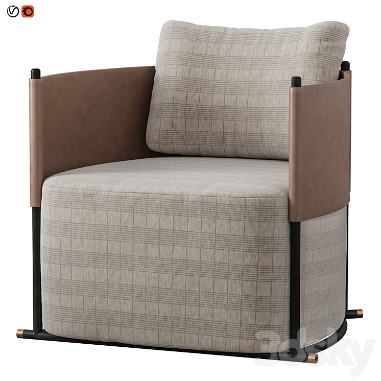 VITTORIA LOUNGE CHAIR 3DS Max - thumbnail 1