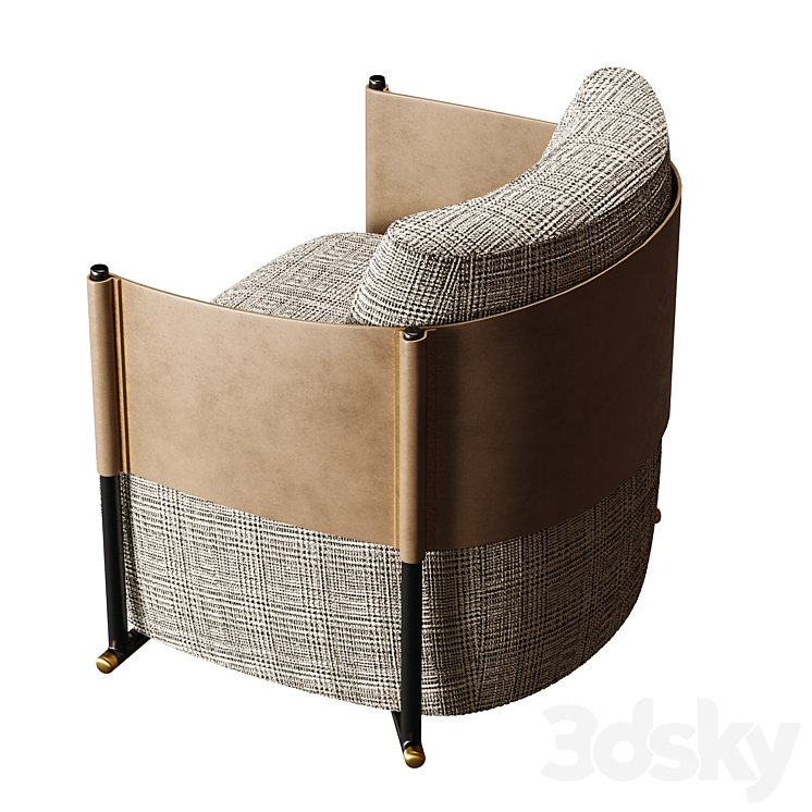 VITTORIA LOUNGE CHAIR LC041 3DS Max - thumbnail 2