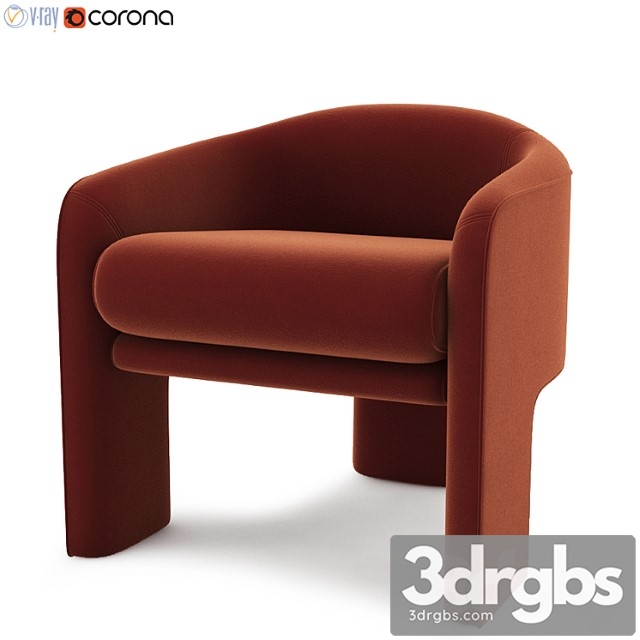 Vladimir kagan weiman lounge chair 3dsmax Download - thumbnail 1