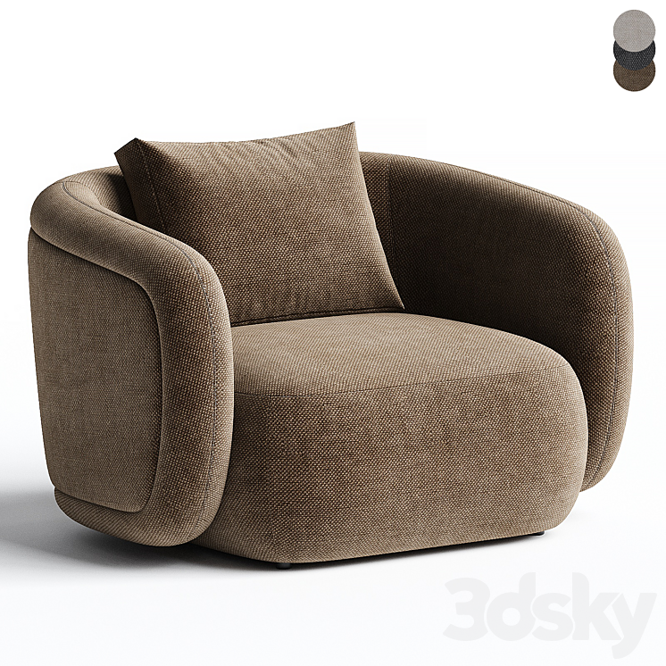 Volta Armchair 3DS Max Model - thumbnail 1