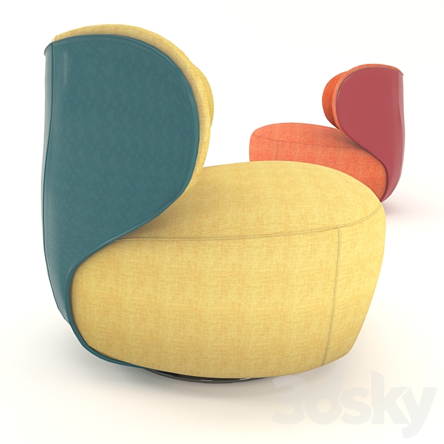 Walter Knoll Bao armchair 3ds Max - thumbnail 3