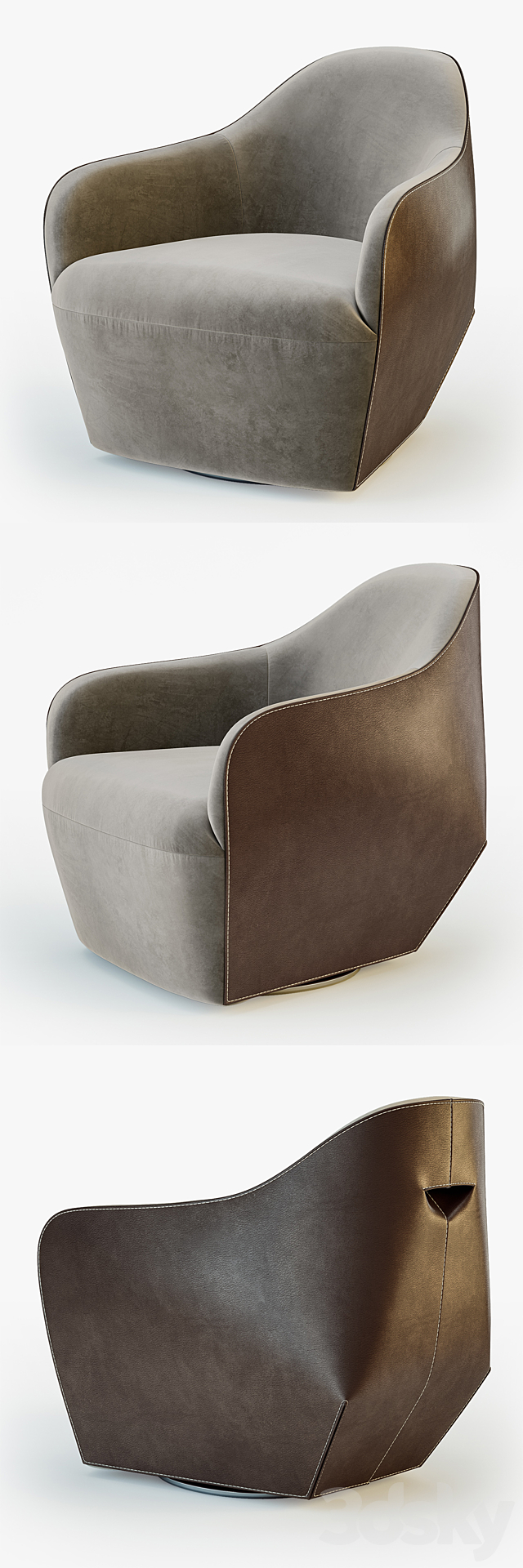 Walter Knoll chair ISANKA chair 3DS Max Model - thumbnail 2