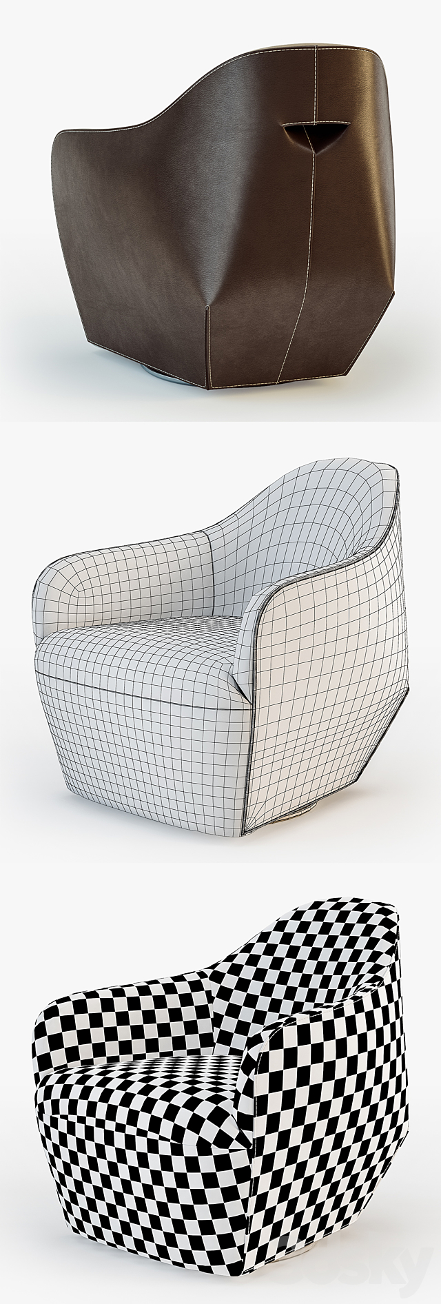 Walter Knoll chair ISANKA chair 3DS Max Model - thumbnail 3