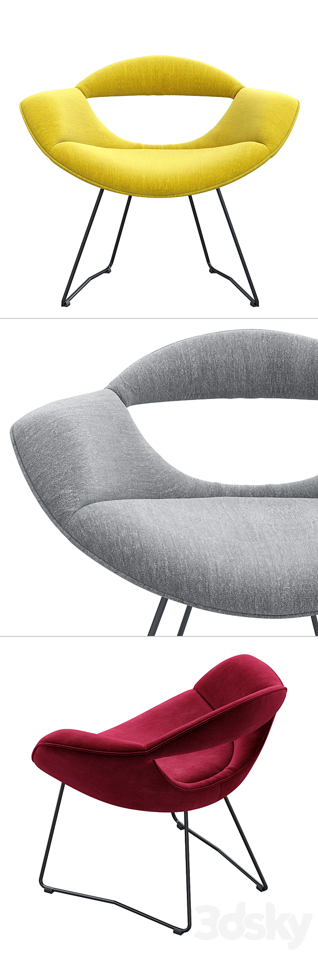 WALTER KNOLL RUMI CHAIR 3DS Max Model - thumbnail 2