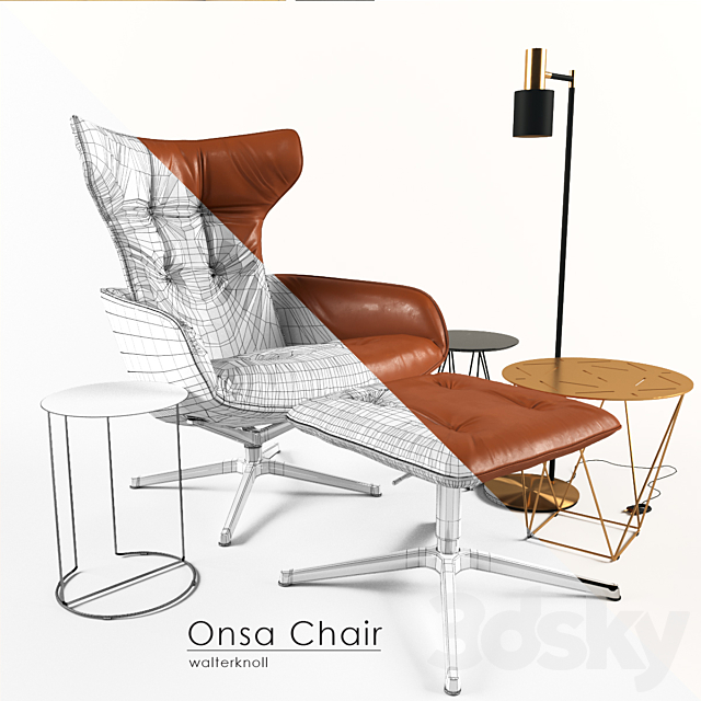 Walterknoll Onsa Chair 3DS Max Model - thumbnail 3