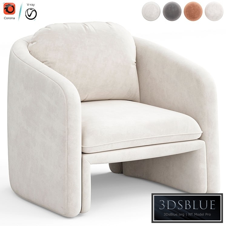 Warren armchair by Laredoute 3DS Max - thumbnail 3