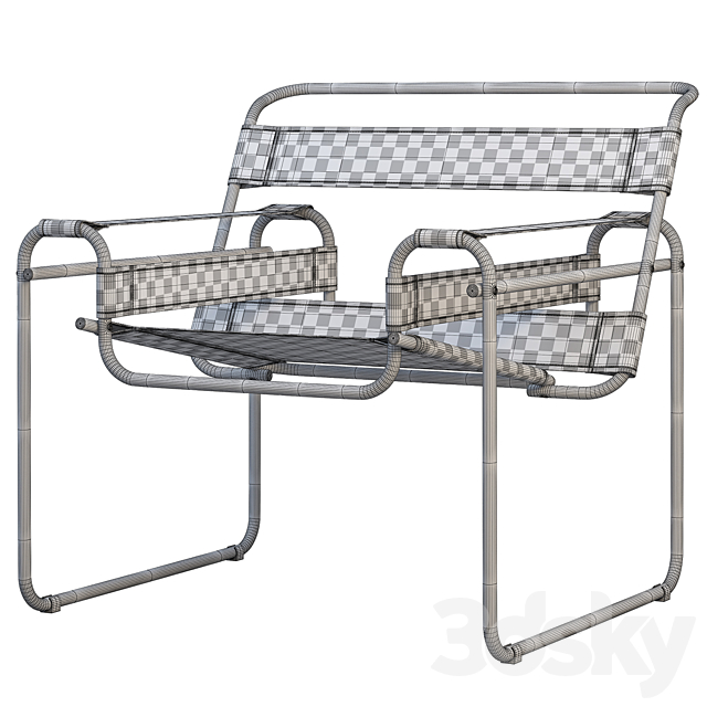 Wassily Chair by Marcel Breuer (4 colors) 3ds Max - thumbnail 3