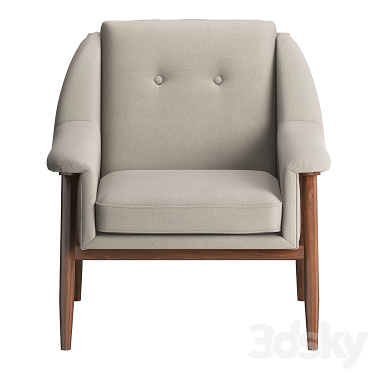 Wayfair Wide Lounge Chair 3DS Max Model - thumbnail 2