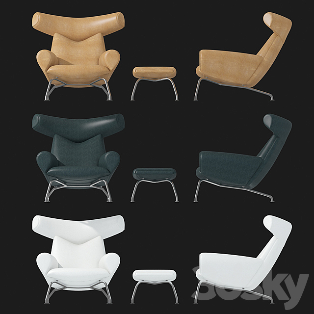 Wegner Ox chair 3ds Max - thumbnail 3