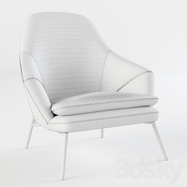 Wendelbo Hug Chair 3DS Max Model - thumbnail 3