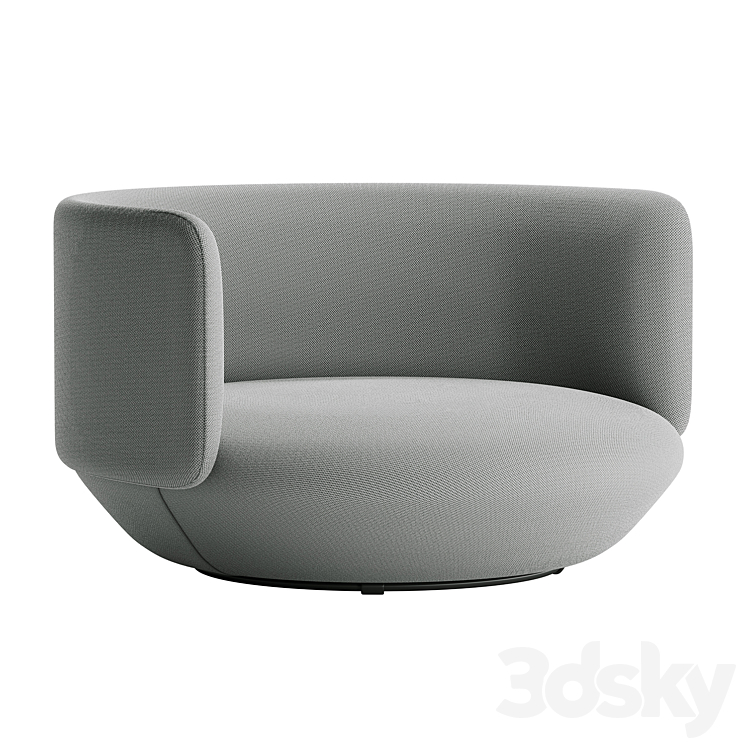 WENTZ Baixa Lounge Chair – Light Gray 3DS Max - thumbnail 2