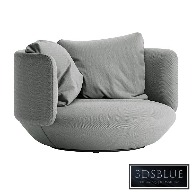 WENTZ Baixa Lounge Chair – Light Gray 3DS Max - thumbnail 3