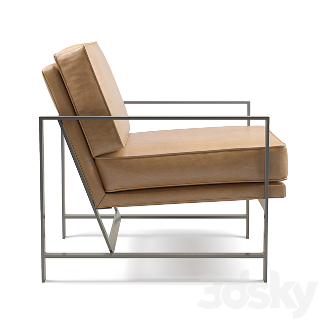 West Elm Metal Frame Chair (New) 3DSMax File - thumbnail 2