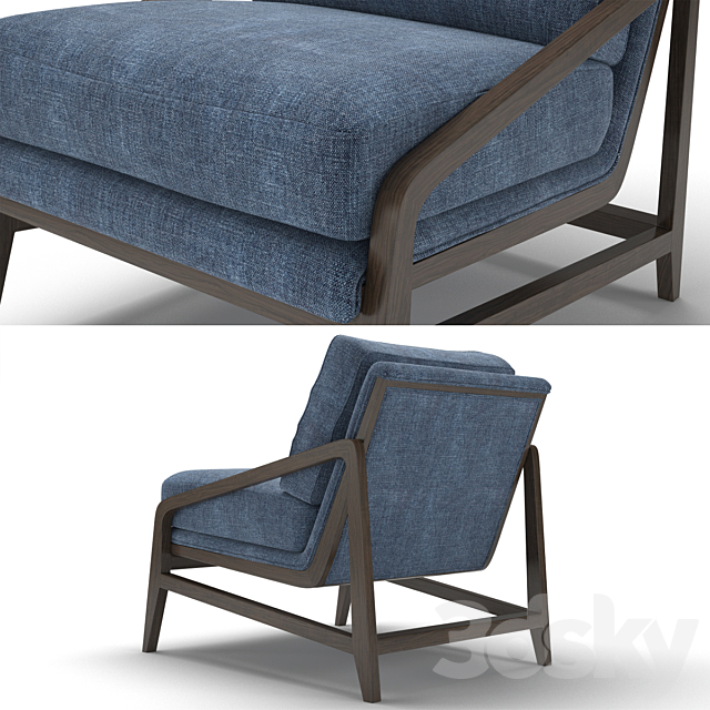 West Elm Peyton Armchair 3DS Max Model - thumbnail 2