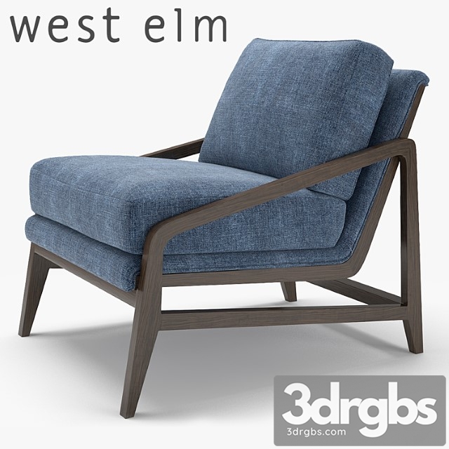 West Elm Peyton Armchair 3dsmax Download - thumbnail 1