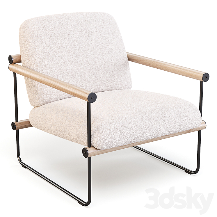 West-Elm: Ross – ArmChair 3DS Max Model - thumbnail 3