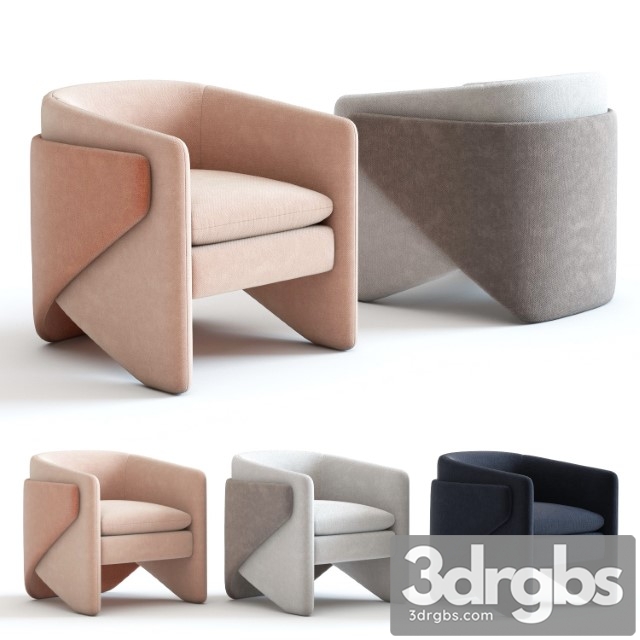 West Elm Thea Chair 3dsmax Download - thumbnail 1