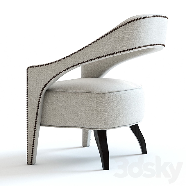 West Elm Wolseley Armchair 3DS Max Model - thumbnail 3