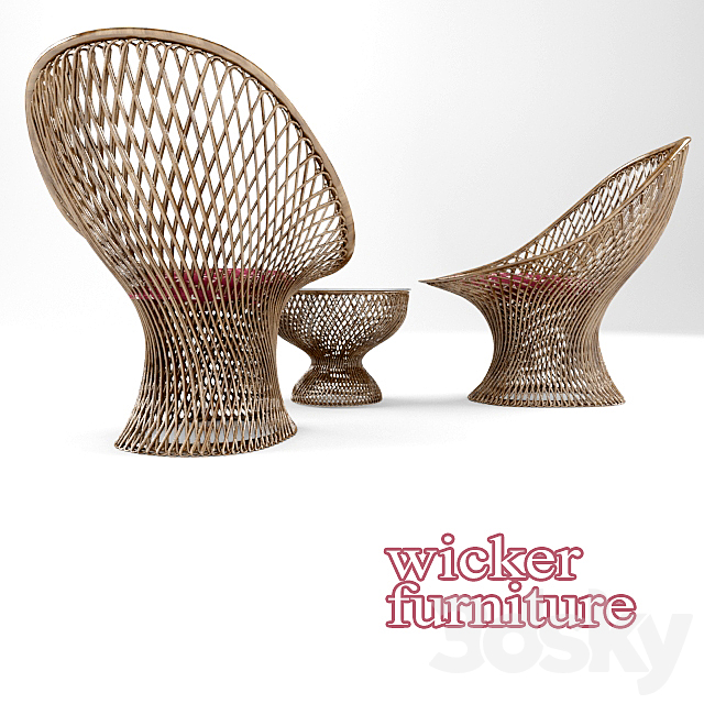 Wicker furniture 3DSMax File - thumbnail 3