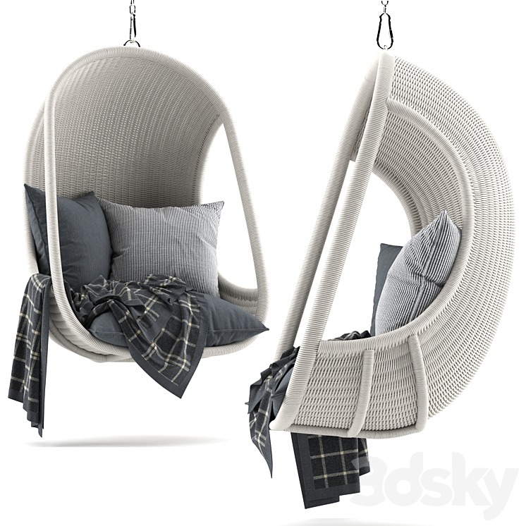 Wicker Hanging Chair Rh 3DS Max - thumbnail 1