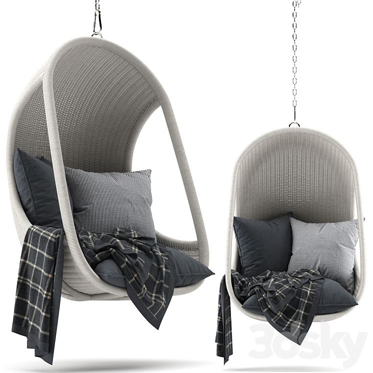 Wicker Hanging Chair Rh 3DS Max - thumbnail 2