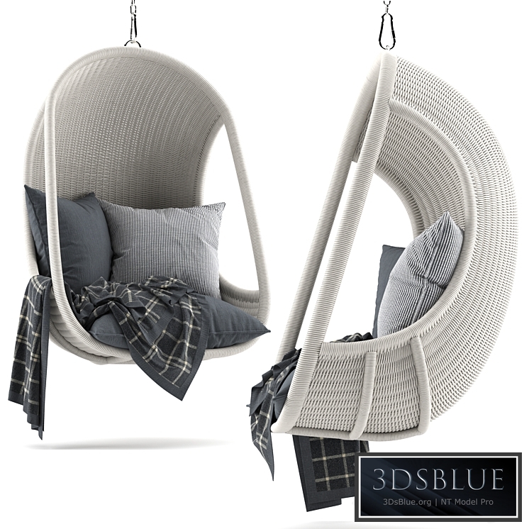 Wicker Hanging Chair Rh 3DS Max - thumbnail 3