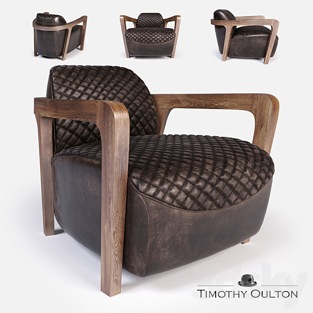 Wildcat Armchair Timothy Oulton 3ds Max - thumbnail 1