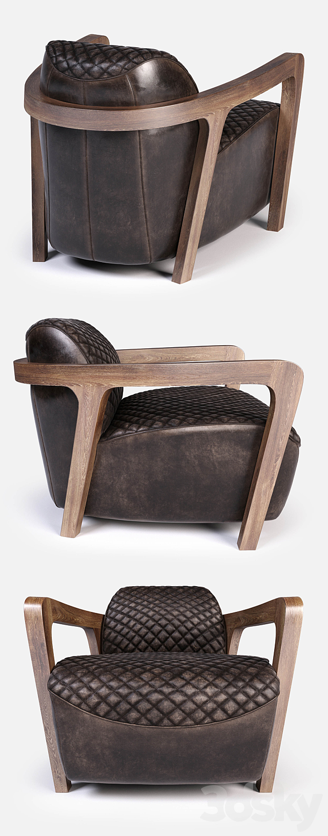 Wildcat Armchair Timothy Oulton 3ds Max - thumbnail 2