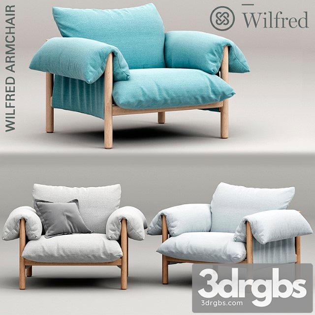 Wilfred armchair 3dsmax Download - thumbnail 1