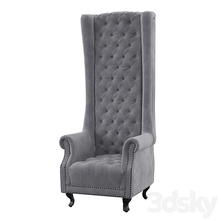 Wingback chair 3DS Max - thumbnail 1