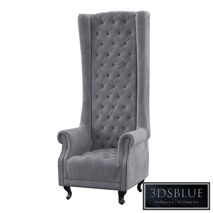 Wingback chair 3DS Max - thumbnail 3