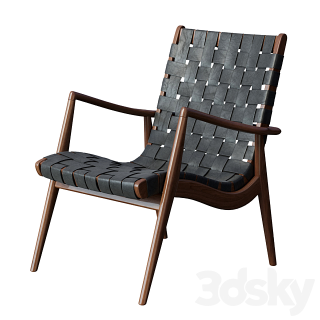 WLC 22 Woven Leather Armchair 3DSMax File - thumbnail 1