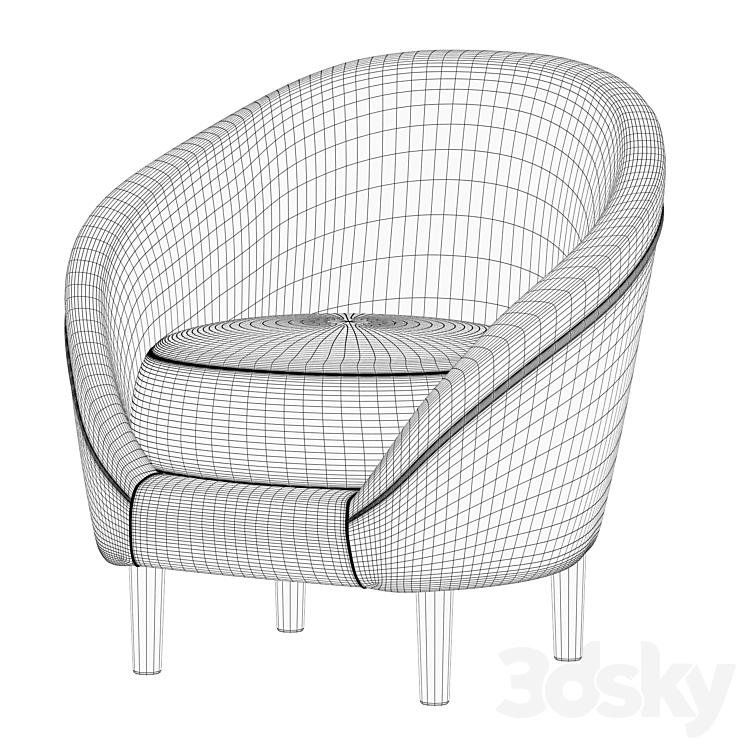 Wolsi Happy Min Chair 3DS Max - thumbnail 2