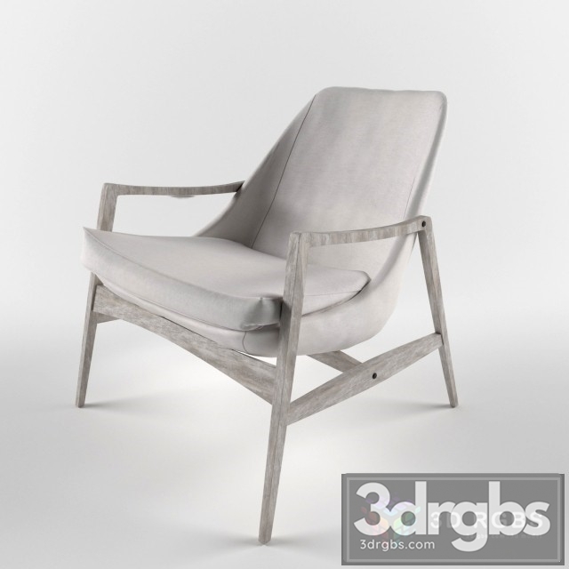 Wood Made Armchair 3dsmax Download - thumbnail 1