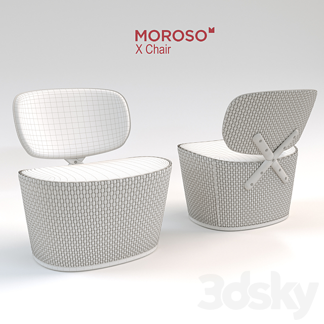 X Chair 3DSMax File - thumbnail 2