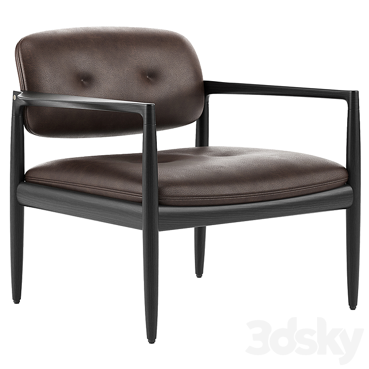 Yoko Easy Chair \/ Minotti 3DS Max Model - thumbnail 3