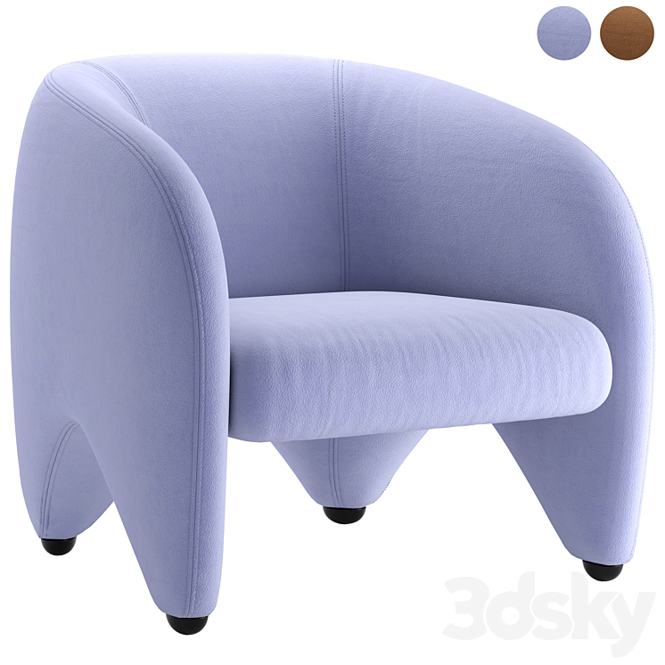 Yuzu Armchair 3DS Max Model - thumbnail 1