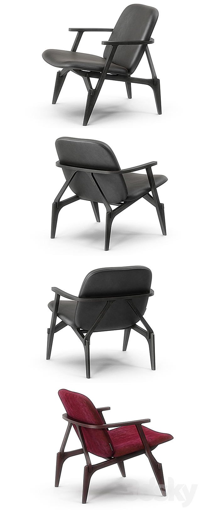 Zanotta Louise armchair 3DSMax File - thumbnail 2