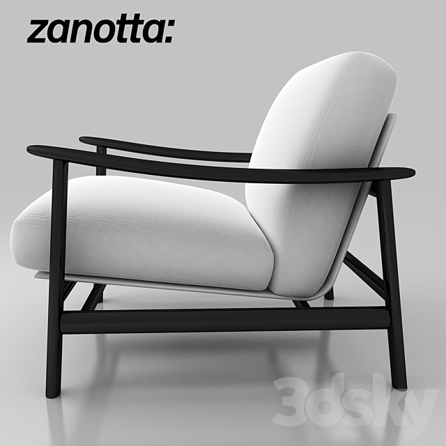 zanotta sushi armchair 3DSMax File - thumbnail 2