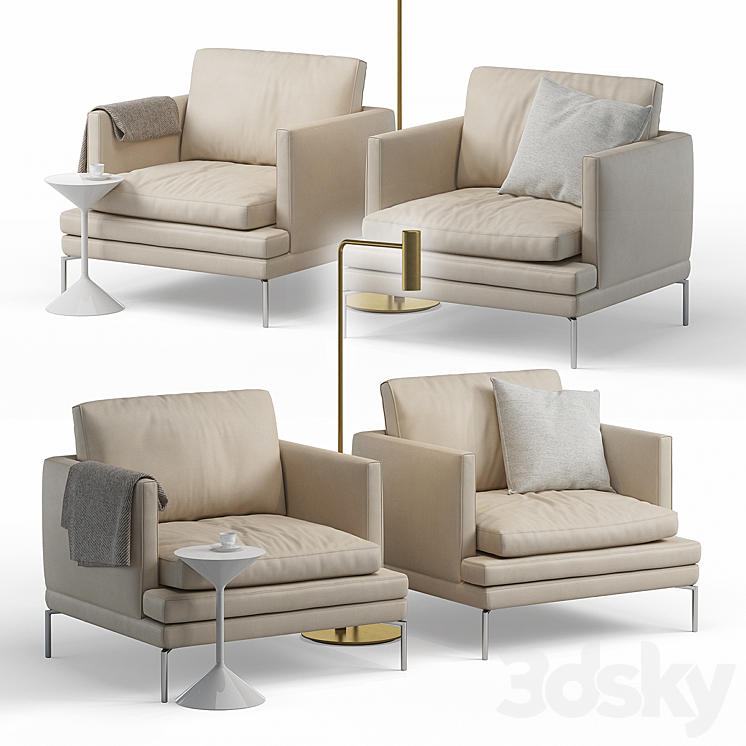 Zanotta William Armchairs 3DS Max - thumbnail 1