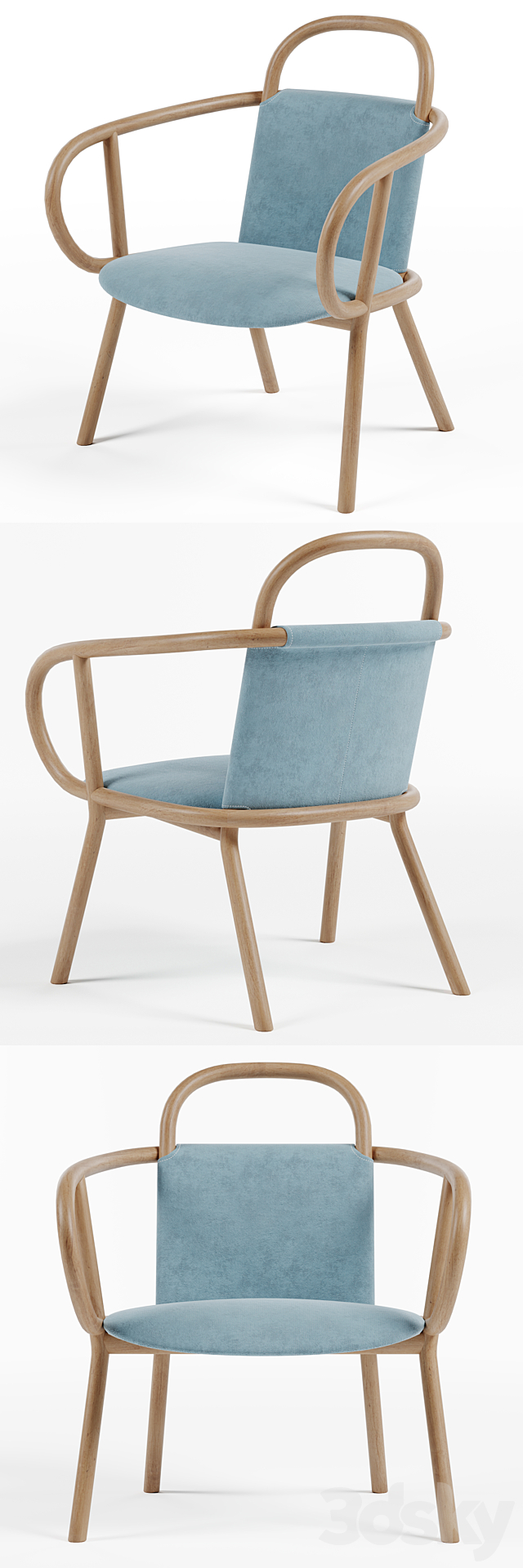 Zantilam Lounge Armchair by Very Wood 3ds Max - thumbnail 2