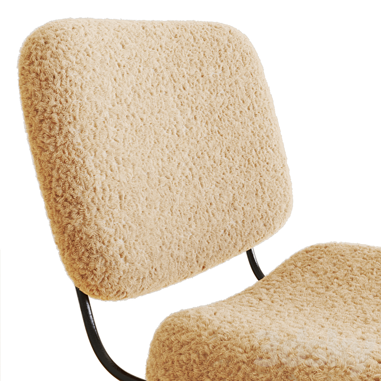 ZARA HOME FAUX SHEARLING CHAIR 3DS Max Model - thumbnail 2