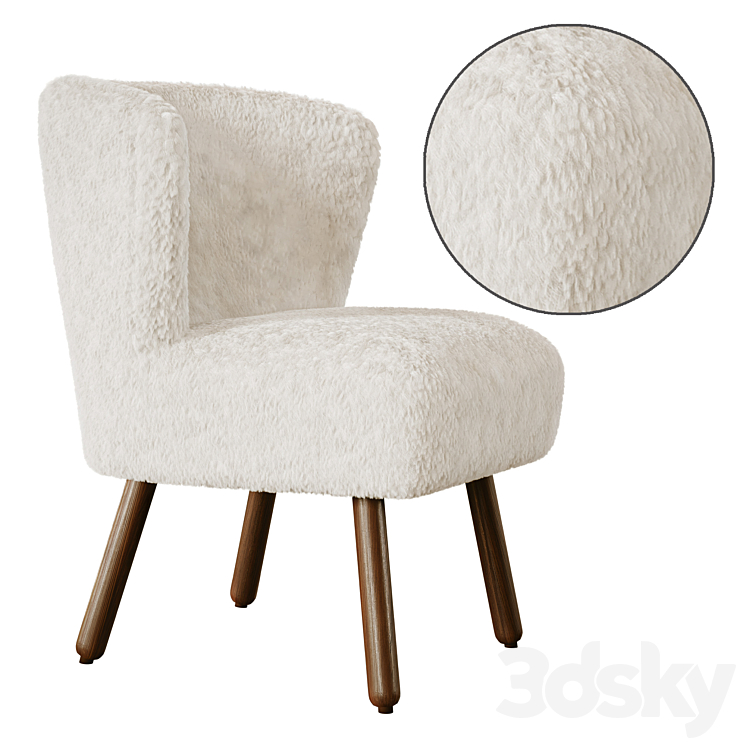 ZARA HOME TERRYCLOTH ARMCHAIR 3DS Max Model - thumbnail 1