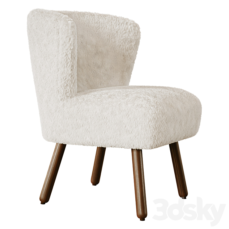 ZARA HOME TERRYCLOTH ARMCHAIR 3DS Max Model - thumbnail 2