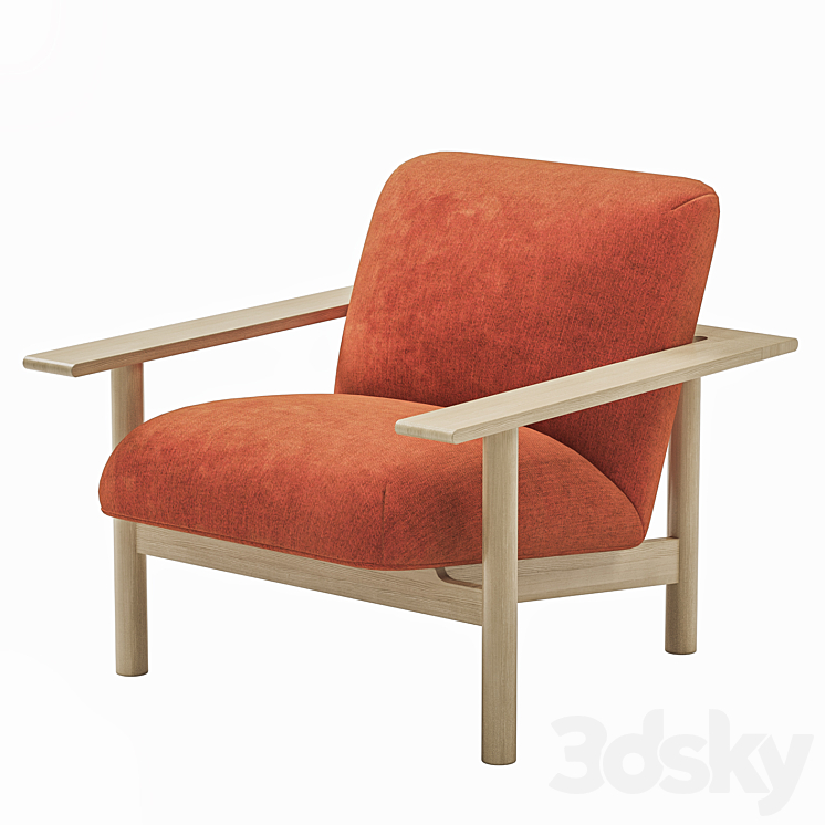 Zilio Aldo – Kinoko Lounge Armchair 3DS Max - thumbnail 1