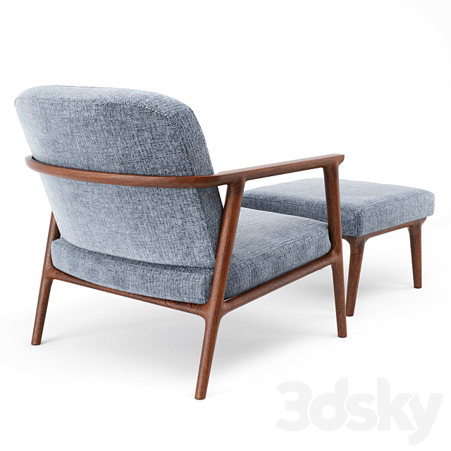 Zio Lounge Chair 3DS Max Model - thumbnail 2