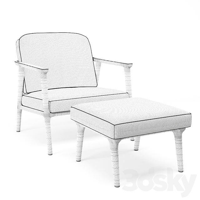 Zio Lounge Chair 3DS Max Model - thumbnail 3