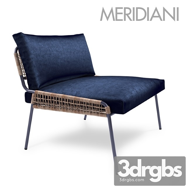 Zoe armchair by meridiani 3dsmax Download - thumbnail 1