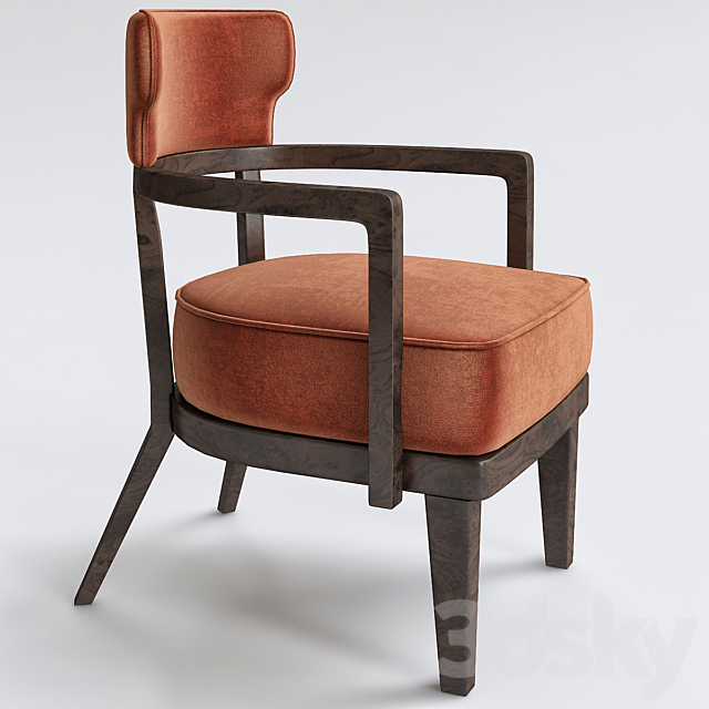 Zoe small armchair 3ds Max - thumbnail 1