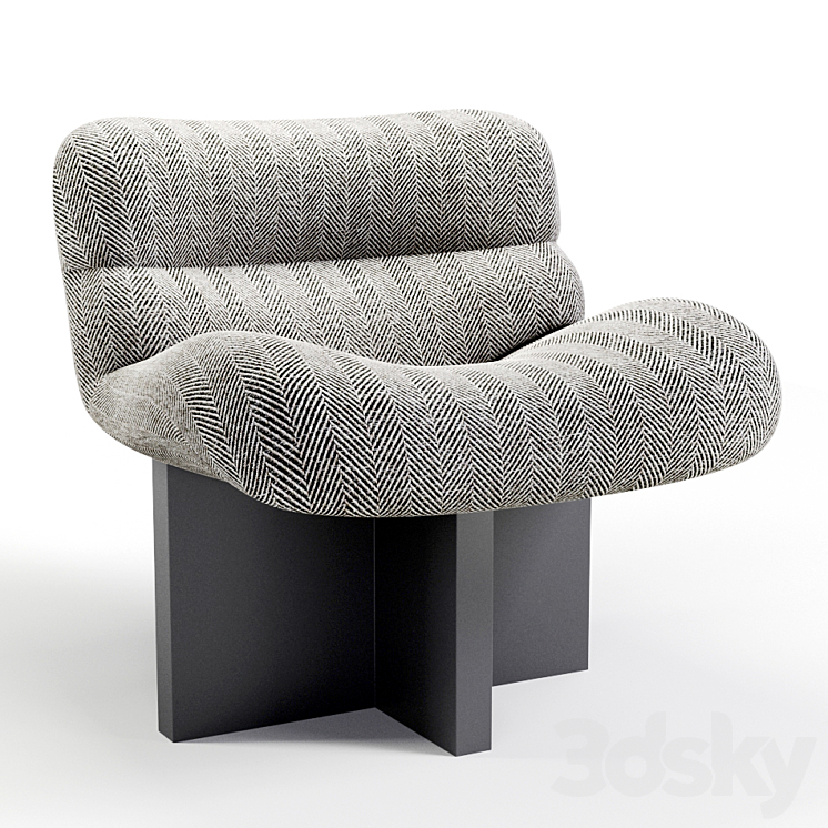 ZUMA LOUNGE – Modern Chair 3DS Max Model - thumbnail 1